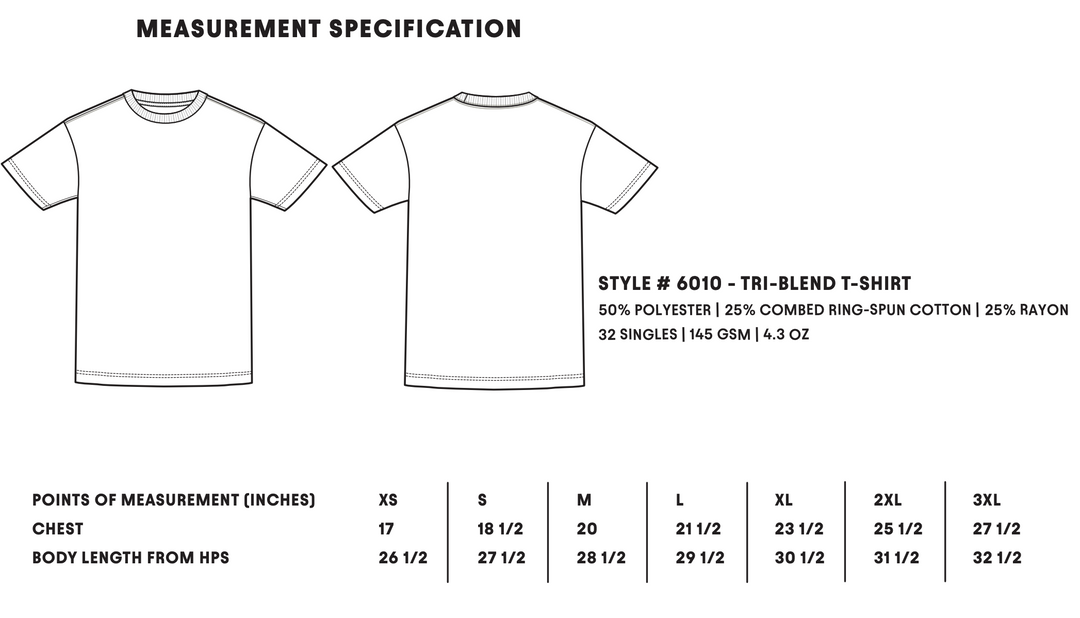 7000 Feet Logo TriBlend Next Level Tee Shirt - Unisex