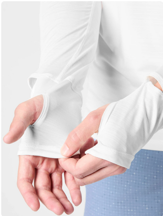 Rabbit x 7000 Feet - Custom UPF Deflector 2.0 Sun Hoodie | 7000 Feet Running Company | Long Sleeve Running Shirt