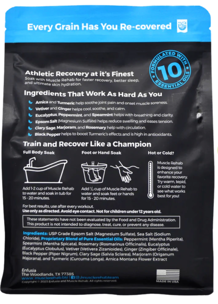 Muscle Rehab 2.5oz - Travel Bath Soak for Athletes