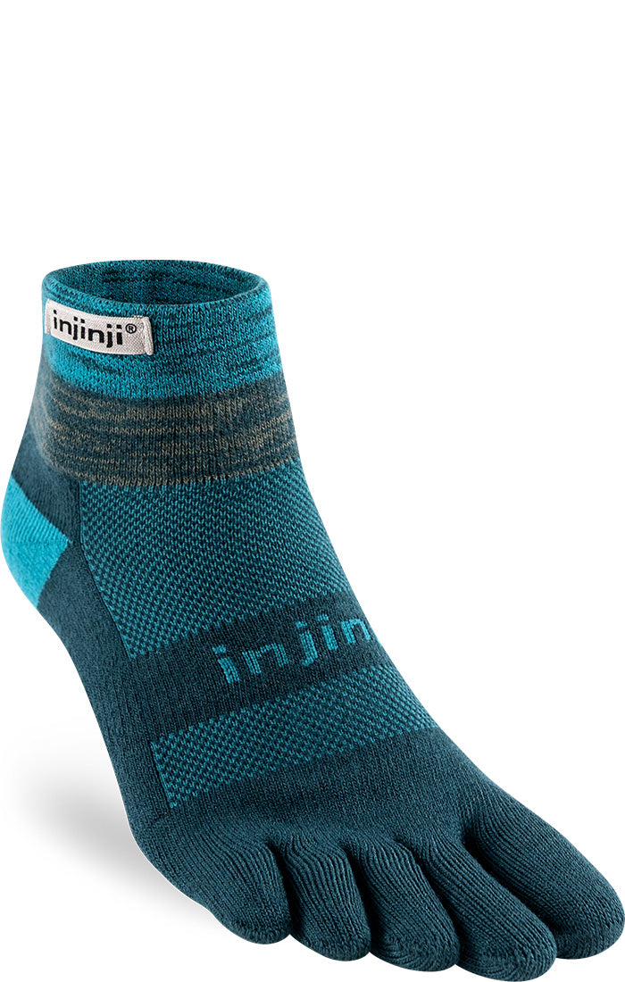 injinji trail midweight mini-crew socks weight ultralight backpacking Trail Midweight Mini-Crew S / Midnight